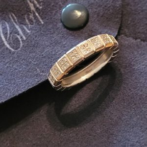 Bague Chopard or blanc