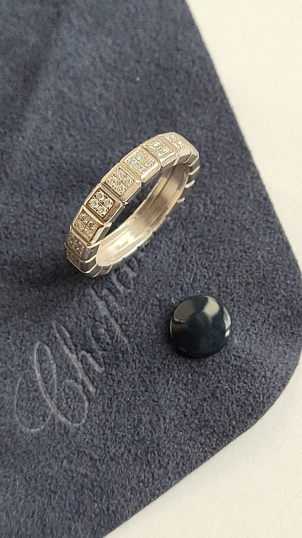 Bague Chopard or blanc