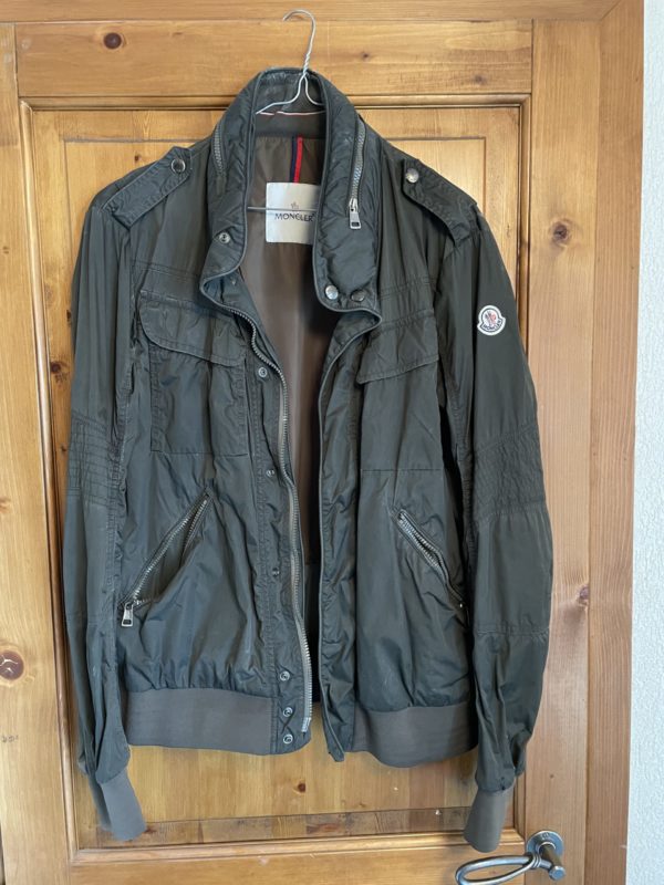 Veste imperméable Moncler homme, vert très foncé