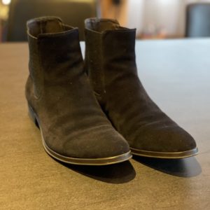 Bottines Boss homme, daim bleu foncé, taille 41