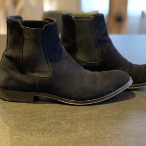 Bottines Boss homme, daim bleu foncé, taille 41