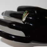 Bague 2 rangs en Or avec Diamants et Emeraudes