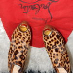 Boots open toe en veau façon poulain Christian Louboutin