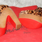 Boots open toe en veau façon poulain Christian Louboutin
