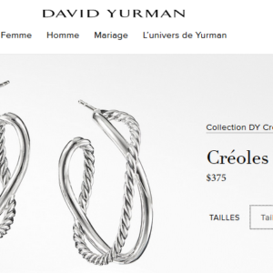 David Yurman - Créoles Crossover