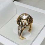Bague de fiançailles diamant ancien 1K