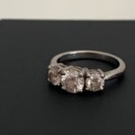 Bague ornée de 3 diamants certifié