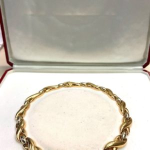 Cartier Collier Arabesque or rose et blanc