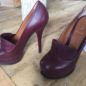 Escarpins Fendi Cuir Bordeaux T38
