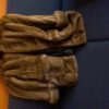manteau de fourrure en vison orangé