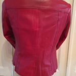 Veste 100% cuir rouge