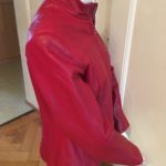 Veste 100% cuir rouge