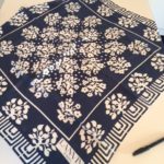 Foulard en soir, bleu et blanc, Lanvin