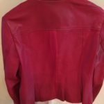 Veste 100% cuir rouge