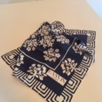 Foulard en soir, bleu et blanc, Lanvin