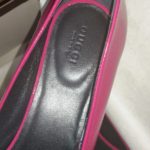 Gucci Authentic Womens Pink Patent Leather Peeptoe Ballet Flats Shoes sz 40 new