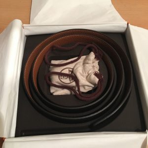 Hermès, ceinture en cuir grainé