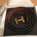 Hermès, ceinture en cuir grainé