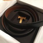 Hermès, ceinture en cuir grainé
