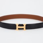 Hermès, ceinture en cuir grainé